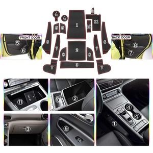Door Slot Mat for 2020 2021 Kona EV SUV Non-Slip Interior silicone liners